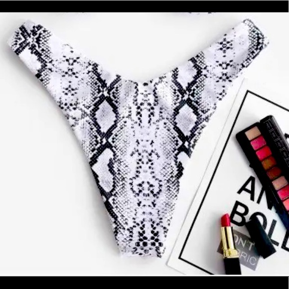 ZAFUL Snakeskin One Piece Bikini Bottom - Picture 1 of 3
